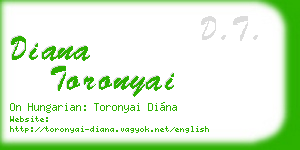 diana toronyai business card